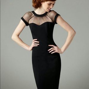 Nordstrom Maggy London Crepe Yoke Cocktail Dress